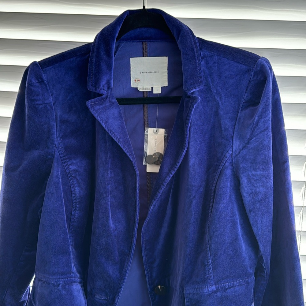 Anthropologie Blue Blazer Size L Large